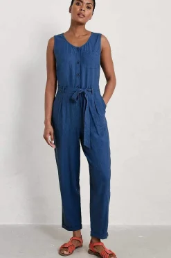 Trousers & Shorts<Seasalt Cornwall Abbey Pool Sleeveless Jumpsuit Marine