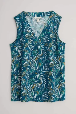 Tops<Seasalt Cornwall Achilla V-Neck Vest Kelp Forest Ocean Drift