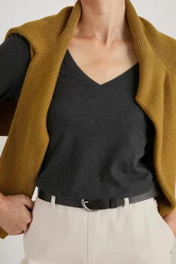 Tops<Seasalt Cornwall Alighting 3/4 Sleeve V-Neck Jersey Top