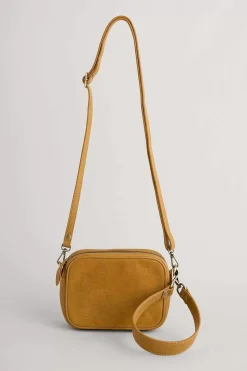 Bags<Seasalt Cornwall Annulet Leather And Suede Bag Dark Sunglow