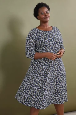 Dresses<Seasalt Cornwall April Jersey Dress Field Flower Maritime