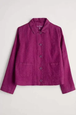 Coats & Jackets<Seasalt Cornwall Arame Linen Jacket Cassis