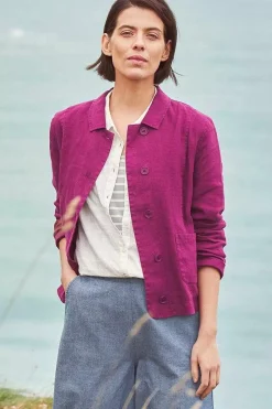 Coats & Jackets<Seasalt Cornwall Arame Linen Jacket Cassis