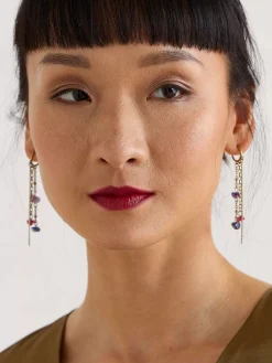 Jewellery<Seasalt Cornwall Arc Chain Drop Earrings Spriggan Papaya