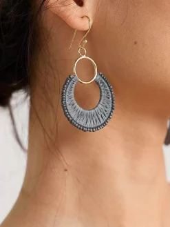 Jewellery<Seasalt Cornwall Arum Beaded Drop Earrings Teague Heron