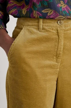 Trousers & Shorts<Seasalt Cornwall Asphodel Cord Trousers Yellow Moss