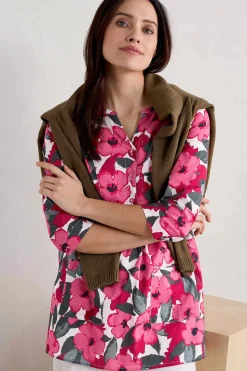 Tunics<Seasalt Cornwall Aventurier Printed Cotton Tunic (Gots) Coastal Bloom Chalk