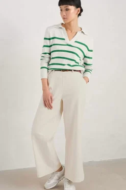 Knitwear<Seasalt Cornwall Barbizan Long Sleeve Collared Jumper Veneer Ecru Island