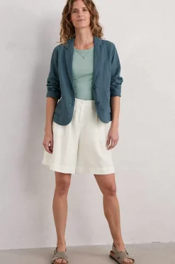 Coats & Jackets<Seasalt Cornwall Blinker Linen Blazer Pool