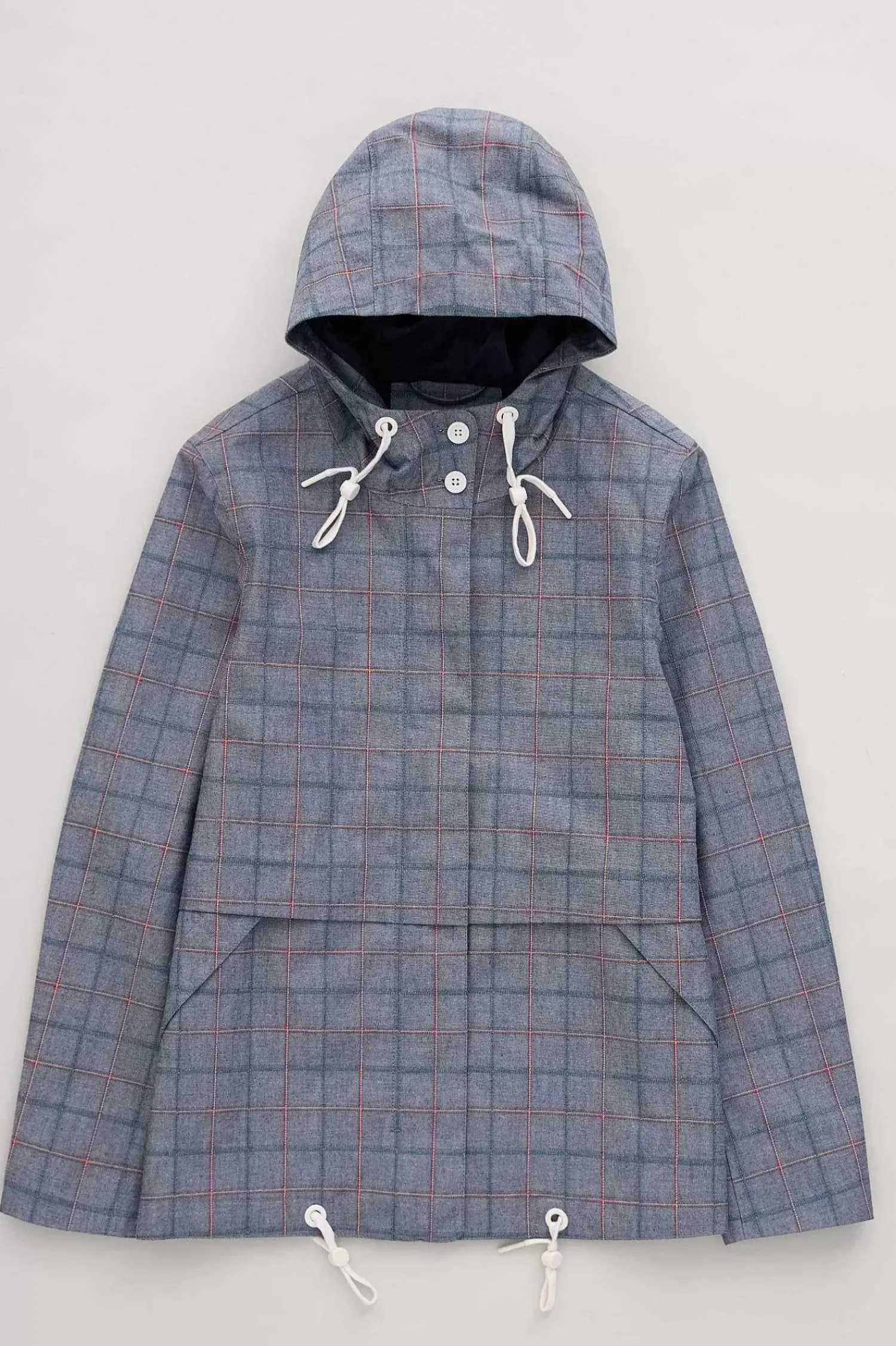 Coats & Jackets<Seasalt Cornwall Blue Depth Waterproof Jacket Skipper Chambray Check