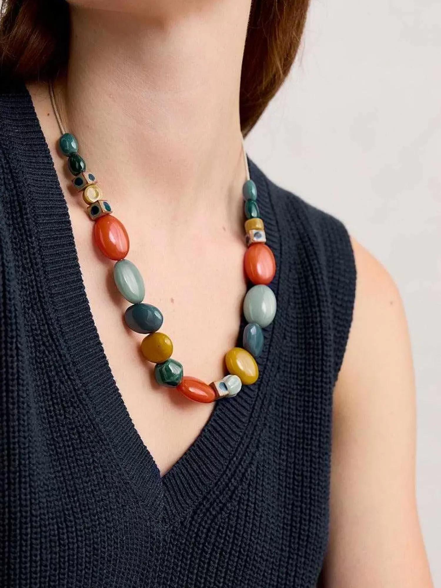 Jewellery<Seasalt Cornwall Bodinnar Beaded Necklace Wall Rue Mix