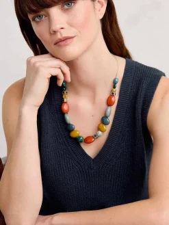Jewellery<Seasalt Cornwall Bodinnar Beaded Necklace Wall Rue Mix