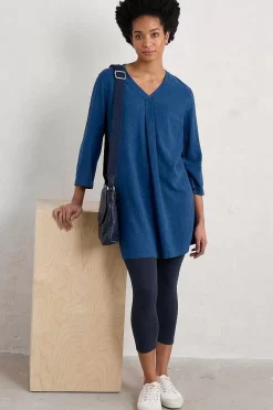 Tunics<Seasalt Cornwall Brittlestar V-Neck Linen Blend Tunic Marine