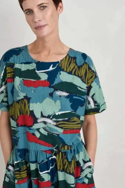 Dresses<Seasalt Cornwall Brouse Organic Cotton Dress (Gots) Painted Marsh Maritime