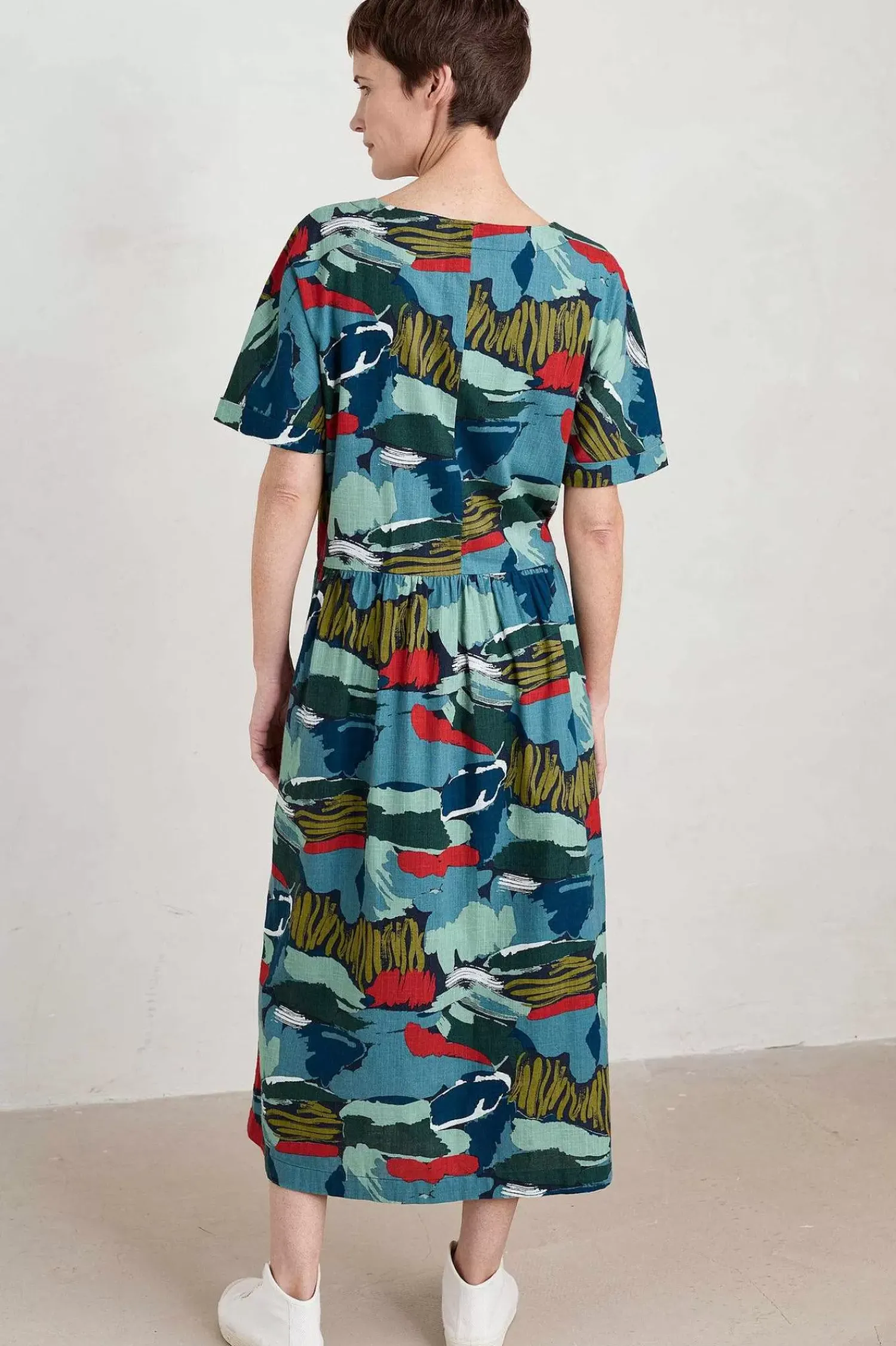 Dresses<Seasalt Cornwall Brouse Organic Cotton Dress (Gots) Painted Marsh Maritime