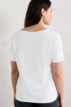 Tops<Seasalt Cornwall Bryher View Organic Cotton Boat Neck T-Shirt (Gots) Salt