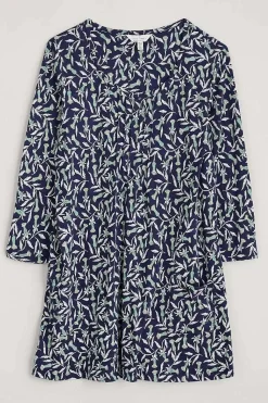 Tunics<Seasalt Cornwall Busy Lizzy 3/4 Sleeve Slub Jersey Tunic Seedhead Vine Maritime