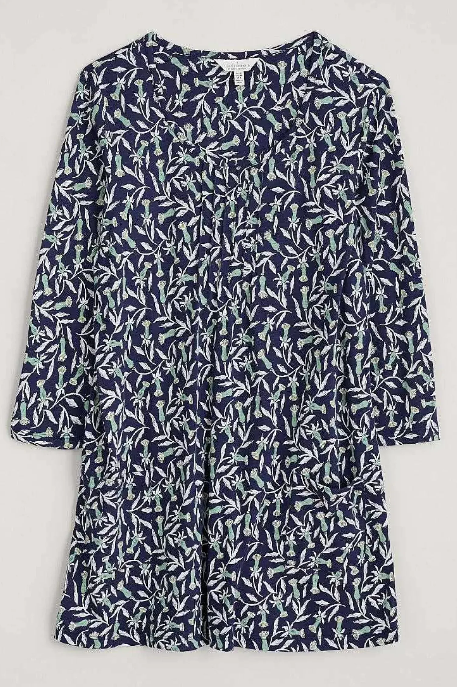 Tunics<Seasalt Cornwall Busy Lizzy 3/4 Sleeve Slub Jersey Tunic Seedhead Vine Maritime