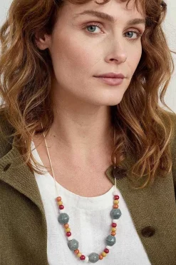 Jewellery<Seasalt Cornwall Canna Ceramic Bead Necklace Daffodil Tomato
