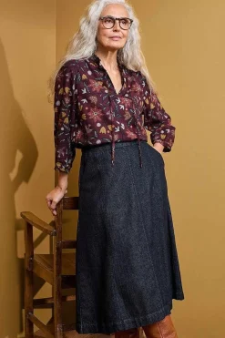 Skirts<Seasalt Cornwall Capriccio Skirt Dark Wash Indigo