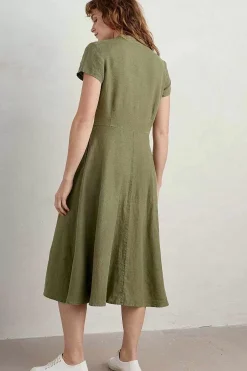 Dresses<Seasalt Cornwall Carved Wood Midi Dress Cypress