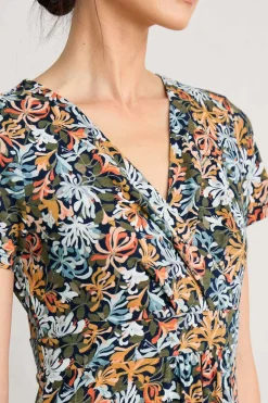 Dresses<Seasalt Cornwall Chapelle Jersey Dress (Gots) Honeysuckles Maritime