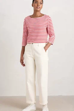 Trousers & Shorts<Seasalt Cornwall Cliff Picnic Straight Leg Jeans Ecru Twill Slub