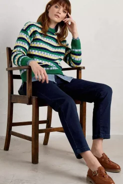 Knitwear<Seasalt Cornwall Clover Bed Lambswool Blend Jumper Croquet Island Multi