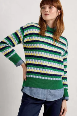 Knitwear<Seasalt Cornwall Clover Bed Lambswool Blend Jumper Croquet Island Multi