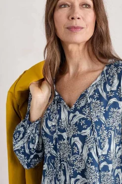 Tunics<Seasalt Cornwall Composition Organic Cotton Jersey Tunic (Gots) Woodland Garlic Marine Chalk