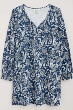 Tunics<Seasalt Cornwall Composition Organic Cotton Jersey Tunic (Gots) Woodland Garlic Marine Chalk
