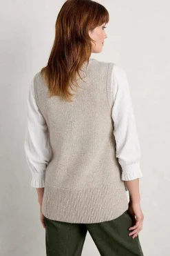 Knitwear<Seasalt Cornwall Coupling V-Neck Vest Aran