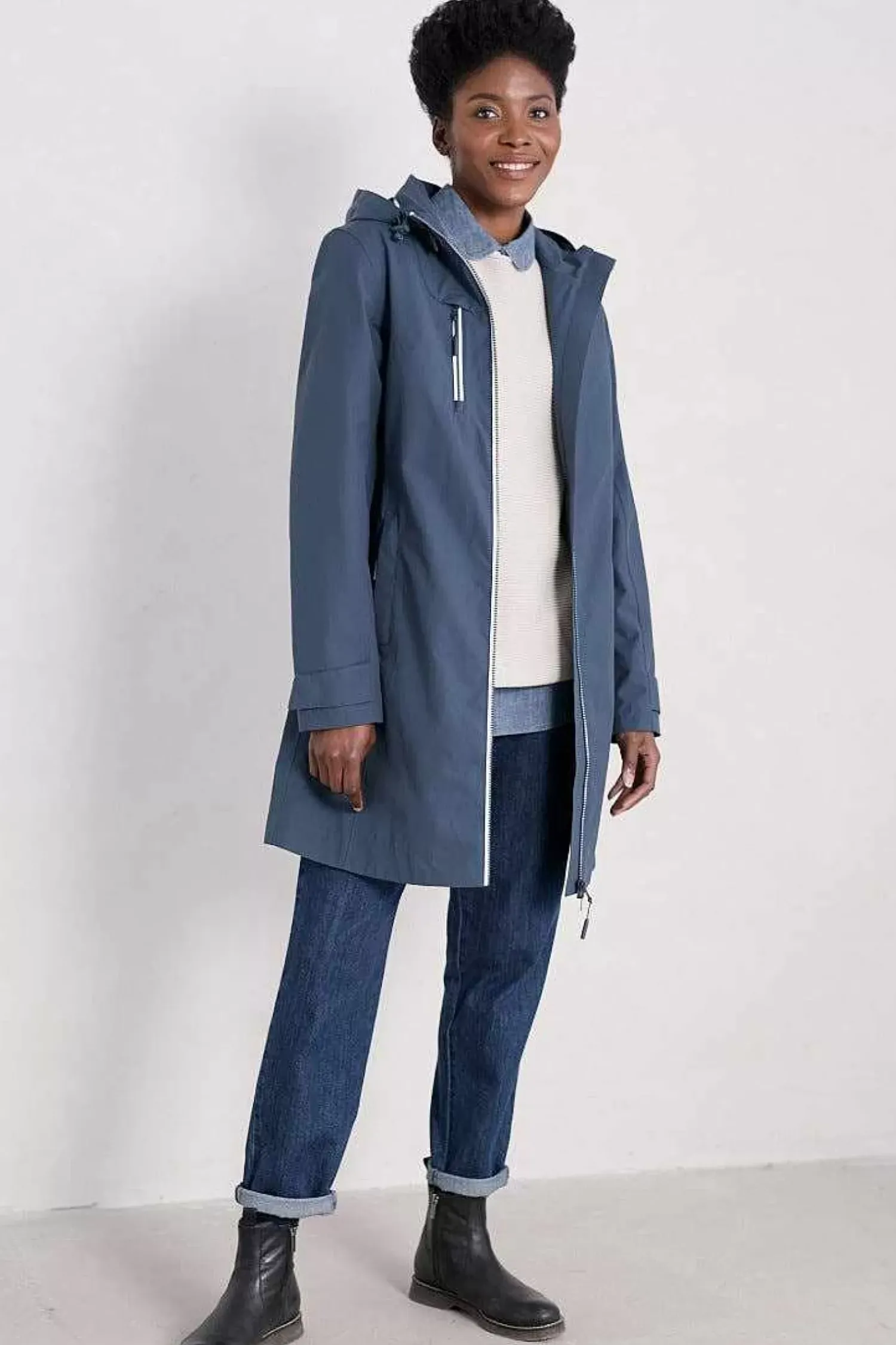 Coats & Jackets<Seasalt Cornwall Coverack Waterproof Coat Midnight