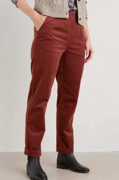 Trousers & Shorts<Seasalt Cornwall Crackington Trousers Burnt Umber
