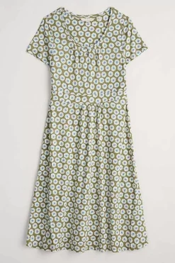 Dresses<Seasalt Cornwall Crebawthan Jersey Dress Sea Daisy Cut Stem