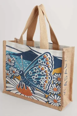 Bags<Seasalt Cornwall Cute Jute Bag Marazion Heron Clear Sky