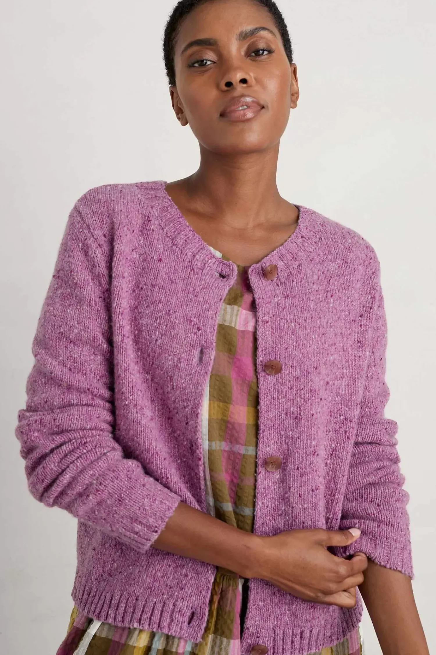 Knitwear<Seasalt Cornwall Dawson Pick Merino-Rich Cardigan Buddleia