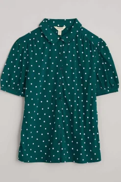 Tops<Seasalt Cornwall Embrace Short Sleeve Shirt Little Sponge Spot Dk Wreckage