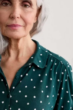 Tops<Seasalt Cornwall Embrace Short Sleeve Shirt Little Sponge Spot Dk Wreckage