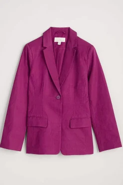 Coats & Jackets<Seasalt Cornwall Erica Linen Blend Blazer Cassis