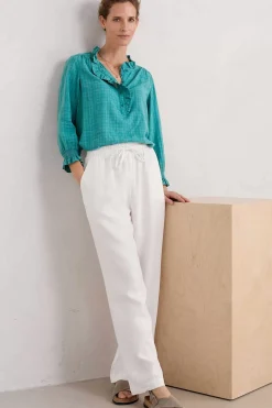 Tops<Seasalt Cornwall Feather Star Checked Top Tidepool