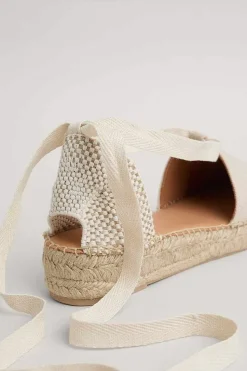 Shoes<Seasalt Cornwall Fern Path Ankle Tie Cotton Espadrilles Natural