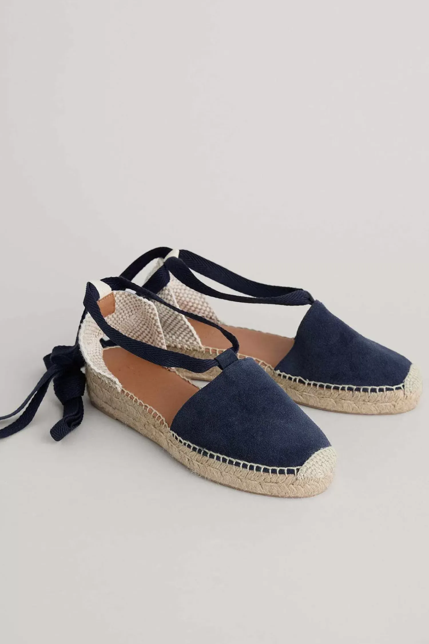Shoes<Seasalt Cornwall Fern Path Suede Wedge Espadrilles Dark Night