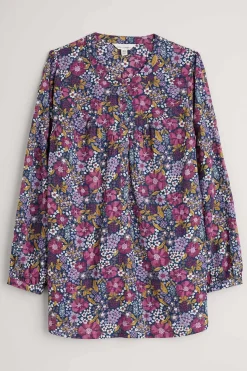 Tops<Seasalt Cornwall Fieldfare Top Dense Floral Squall