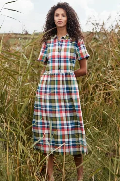 Dresses<Seasalt Cornwall Fleet Checked Midi Dress Florabunda Multi