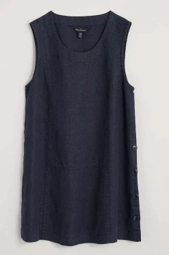 Tops<Seasalt Cornwall Foredune Linen Vest Maritime