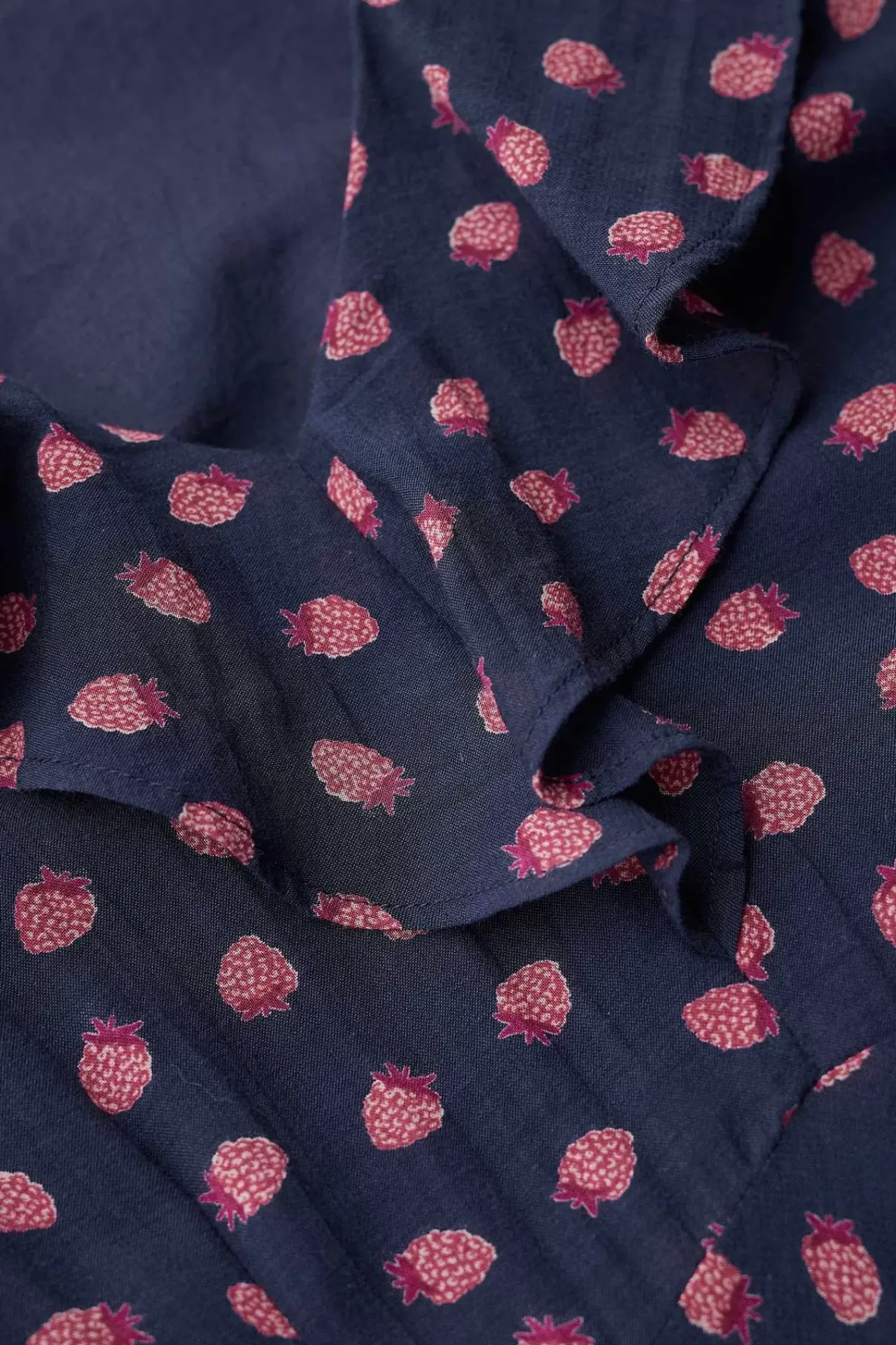 Dresses<Seasalt Cornwall Furled Flower V-Neck Dress Mini Raspberries Maritime