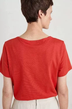 Tops<Seasalt Cornwall Gala Scoop Neck T-Shirt Tomato