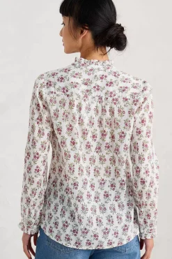 Tops<Seasalt Cornwall Garden Plot Shirt Ink Stamp Floral Chalk