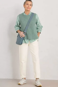 Knitwear<Seasalt Cornwall Gull Rising Knitted Vest Rosemary
